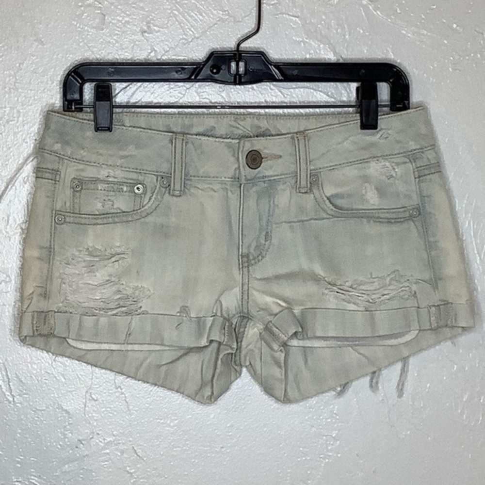American eagle jean shorts distressed ripped SZ 2
